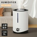 加湿器 卓上 オフィス 超音波式 3段階調節 上部給水 大容量 5.0L 静音 節電 部屋 寝室 リビング 木造約12畳 プレハブ約18畳 お手入れ簡単 ミスト...