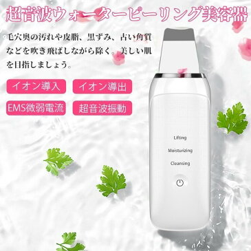 母の日 早割 最新モデル ウォーターピーリング 美顔器 超音波 1台4役 引き締め スマートピール 毛穴ケア 黒ずみ EMS微電流 ほうれい線 皮脂汚れ除去 母の日 ギフト 誕生日 彼女 プレゼント