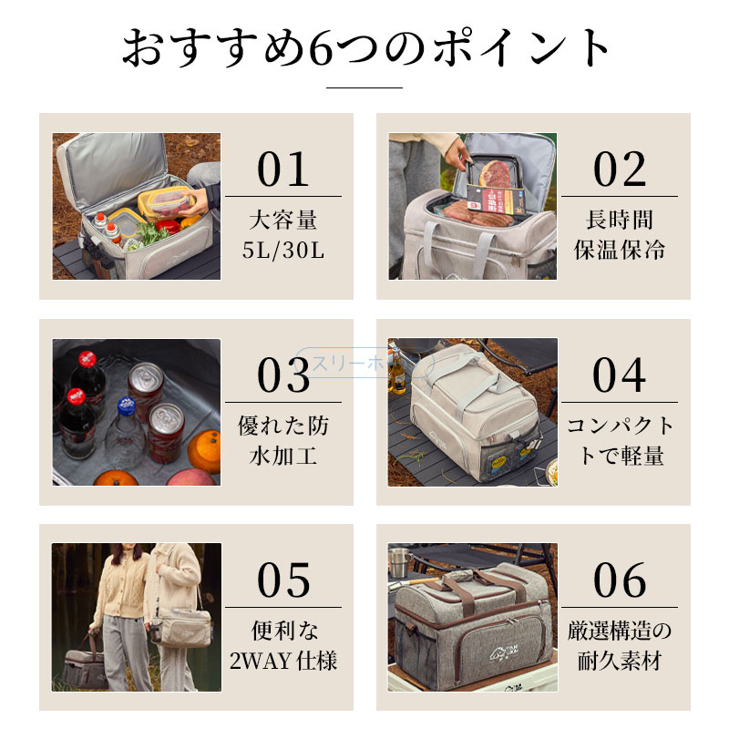 【大容量 保冷保温】ソフト クーラーバッグ 30L アウトドア キャンプ 釣り バーベ...