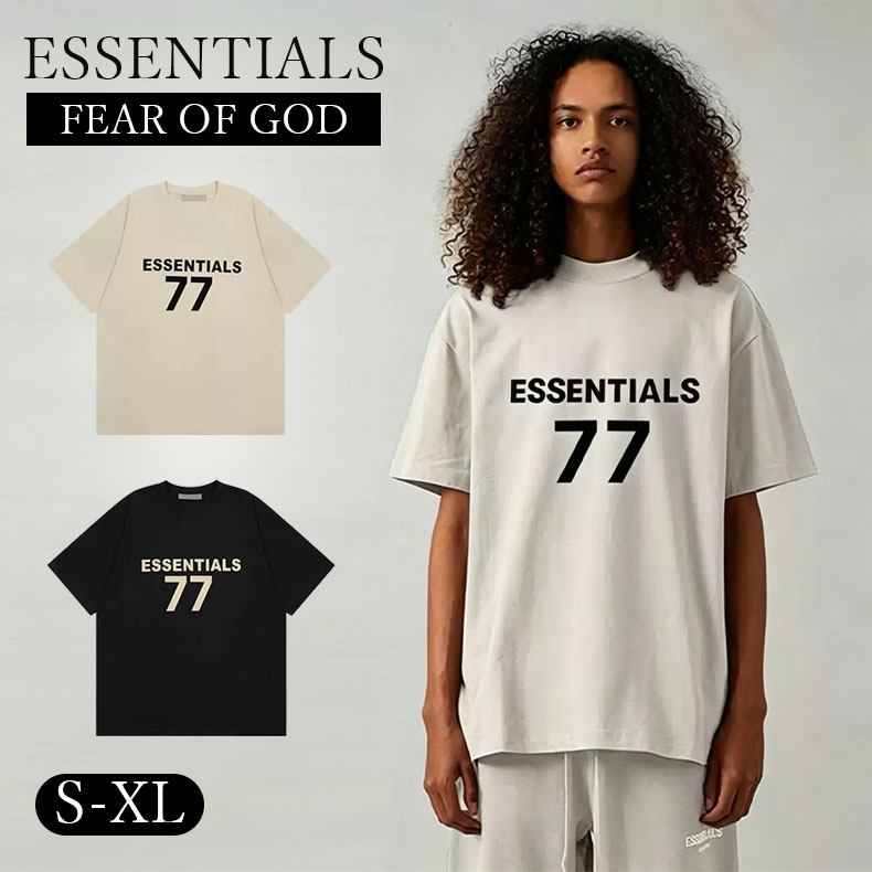 Rakuten - ESSENTIALS エッセンシャルズ Tシャツ 半袖 メンズ レディース Logo T-Shirt ロゴ Tシャツ カーキ ホワイト