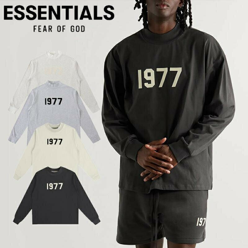 Rakuten - ESSENTIALS エッセンシャルズ SS22 1977ロゴ 長袖Tシャツ ロゴ Tシャツ T-Shirt トップス 長袖 カジュアル 男女兼用 [並行輸入品]