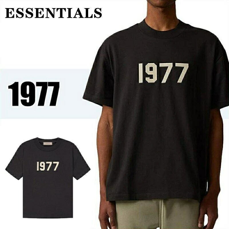 Rakuten - ESSENTIALS エッセンシャルズ Tシャツ 半袖 メンズ レディース 1977 Logo T-Shirt ロゴ Tシャツ ブラック