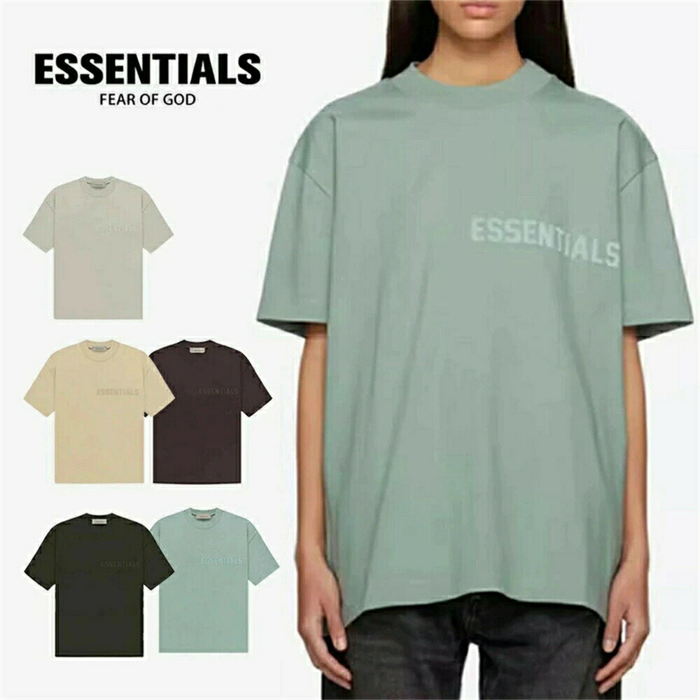 Rakuten - エッセンシャルズ ESSENTIALS 大きいサイズ半袖シャツ Tシャツ ゆったり オーバーサイズ 薄手 オシャレ プレゼント夏T-shirt メンズ レディース カッコイイ通気性 ファッシュ 半袖 男女兼用 5colors