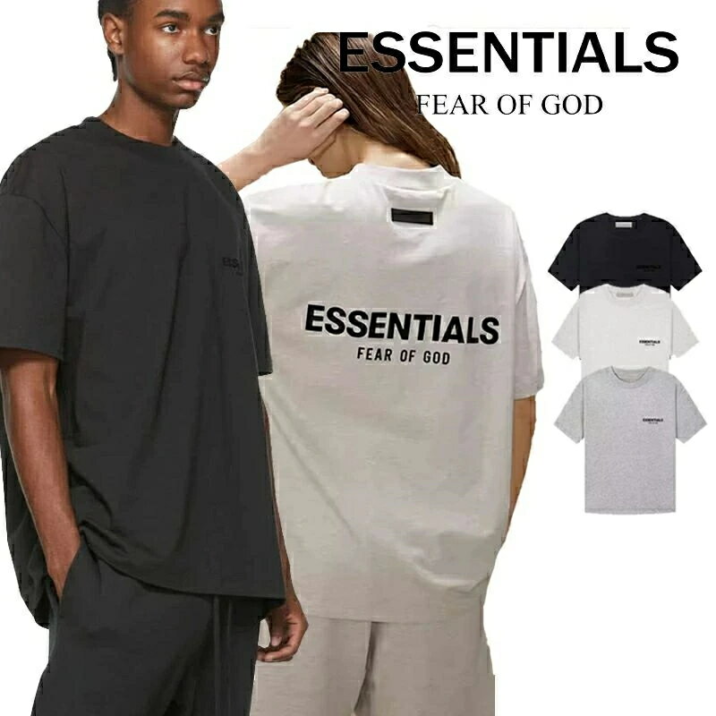 Rakuten - [50%OFF]お買い得なクーポン券配布中 FOG ESSENTIALS エッセンシャルズ　Tシャツ　T-shirt 両面ロゴ バックプリント プリント メンズ レディース オーバーサイズ フィアオブゴッド Fear Of God　ユニセックス 春夏 夏 半袖 最新 正規品 男女兼用