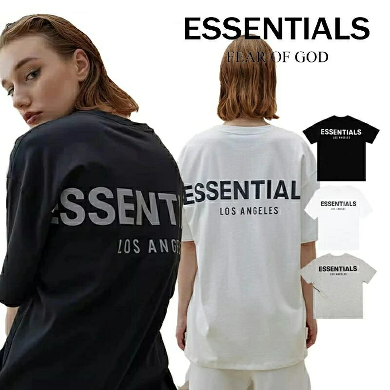 Rakuten - [50%OFF]お買い得なクーポン券配布中 FOG Essentials Los Angeles 3M Boxy T-Shirt ロゴ Tシャツ 半袖シャツ エッセンシャルズ 両面ロゴ メンズ レディース オーバーサイズ オフホワイト フィアオブゴッド Fear Of God　ユニセックス 春夏 夏 半袖 男女兼用