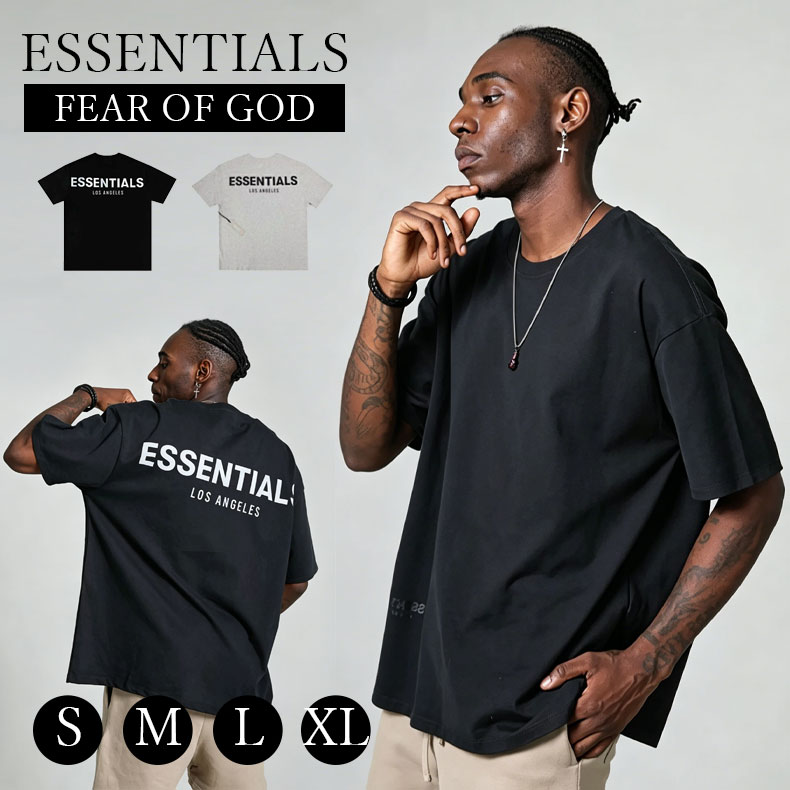 Rakuten - ESSENTIALS エッセンシャルズ Tシャツ 半袖 メンズ レディース Logo T-Shirt 反射 ロゴ Tシャツ ブラック ホワイト