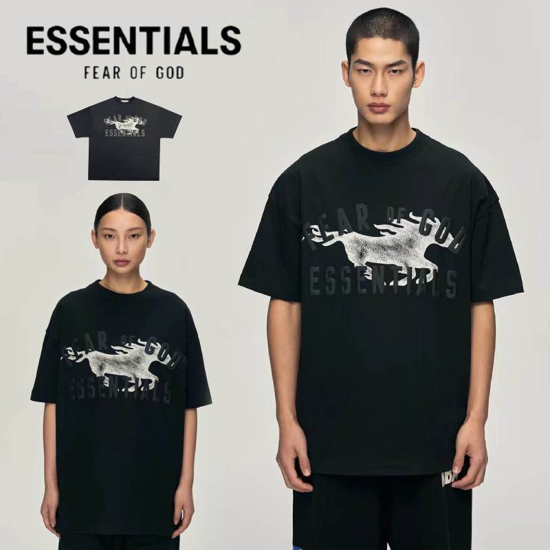 Rakuten - ESSENTIALS エッセンシャルズ Tシャツ 半袖 メンズ レディース Logo T-Shirt Tシャツ ブラック ホワイトFOG STACK 3色