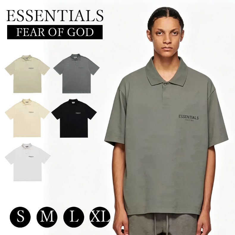 Rakuten - ESSENTIALS エッセンシャルズ Tシャツ 襟あり Polo ロゴ Tシャツ 半袖 メンズ レディース logo t-shirt カジュアル 男女兼用 夏[並行輸入品]