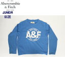 abercrombie New York Kids Used Sweat Shirts アバクロンビ フィッチ ジュニア トレーナー ユーズド スウェット シャツ ベーシック メンズ ネイビー【アバクロ 防寒 スウェットシャツ 無地 裏起毛 リラックス 厚地 青 アオ】