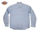 DICKIES USED CHAMBRAY DENIM SHIRT 123M ディッキーズ ユーズド 長袖 デニムシャツ シャンブレーシャツ オフホワイト ワー...