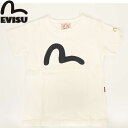 EVISU JEANS USED TEE JUNIOR SIZE TRADE KAMOME MARK WHITE エヴィス ジーンズ ORIGINAL MARK レギュラー フィット ユーズド Tシャツ 日本ブランド【デッドストック エビスジーンズ 半袖シャツ フロント マーク えびす 戎 アメカジ DEAD STOCK ショートスリーブ シャツ】