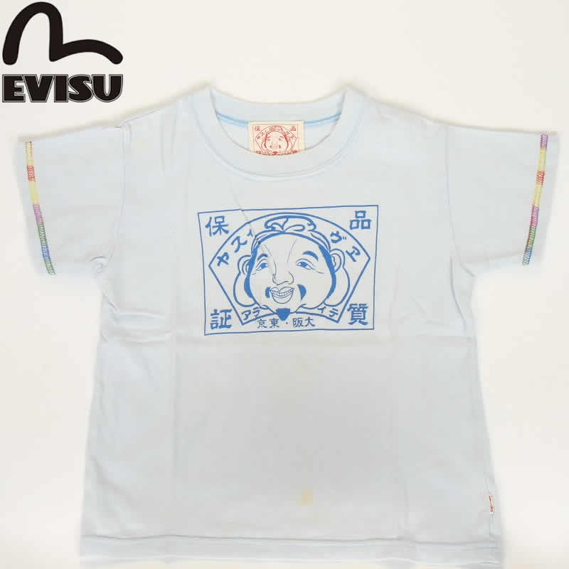 EVISU JEANS USED TEE JUNIOR SIZE ʼݾ TRADE MARK SAX   ORIGINAL MARK 쥮顼 եå 桼 T ܥ֥ɡڥǥåɥȥå ӥ Ⱦµ ե ޡ Ӥ  ᥫ 硼ȥ꡼ ġ