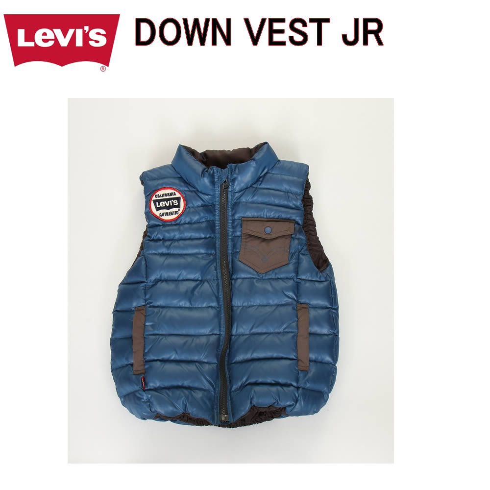 LEVI'S PREMIUM DOWN VEST JUNIOR SIZE USED リーバイス 70102 DOWN JACKET プレミアム ジャケット ダウン ベスト 上質 軽量 メンズ アウター【Levis Premium Jacket ヴェスト シンプル あたたか ブルー BLUE ボアジャケット アウター リーバイス ジュニア ダウンベスト】