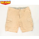 USED BIGJOHN DC766E HALF PANTS ビッグジョン ハーフパンツ ショートパンツ カーゴショートパンツ メンズ ショーツ 短パン カーゴパンツ【BIGJOHN ユーズド ショートパンツ ハーフパンツ カーゴショーツ オレンジ カジュアル シンプル 作業着 夏用】