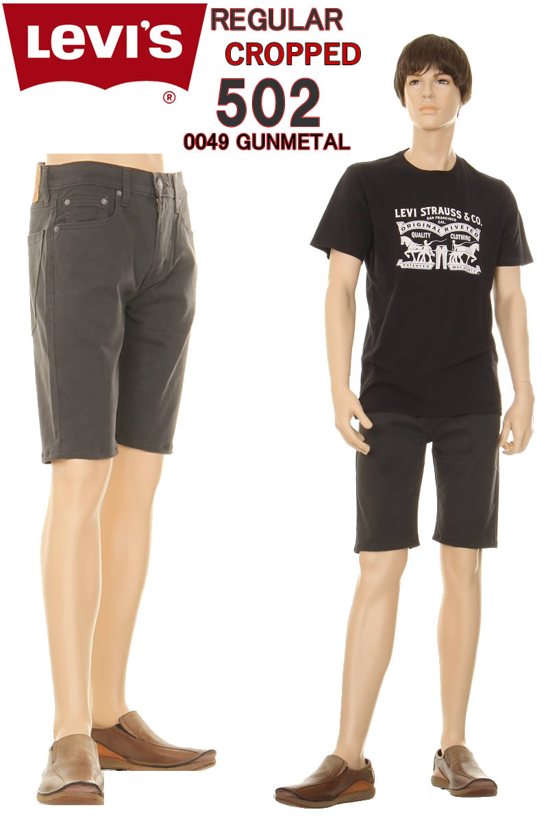 LEVI'S 502 CUSTOM HALF PANTS ꡼Х 502 29507-0049 GUNMETAL  ϡեɥѥ 硼ȥѥ ꡼Х00502 硼ġڥ꡼Х502 ǥ˥ 硼ȥѥ ûѥ ǥ˥ ϡ ѥ Levi's 00502 奢  󥺡