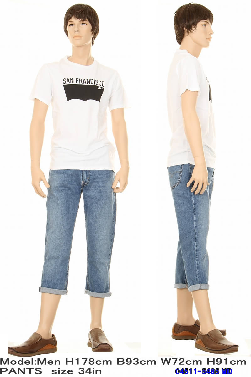 Levi's 511 CUSTOM CROPPED PANTS 04511-5485-1163 VINTAGE WASH SLIM FIT JEANS リーバイス 511 デニム クロップドパンツ カスタムモデル デニム 7分丈パンツ【Levis スキニー シルエット 04511-1163 リーバイス 511 スリムフィット ストレッチデニム ブルーデニム】