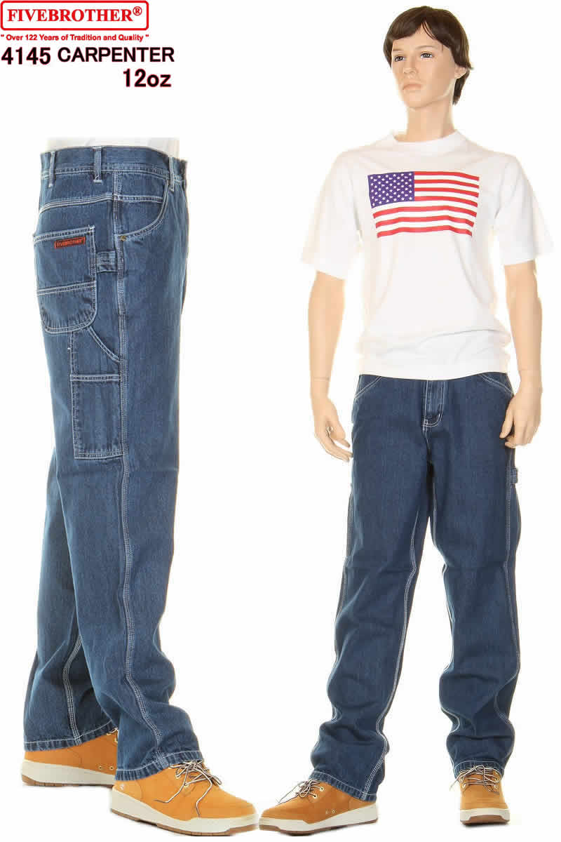 FIVE BROTHER 4145-45 HEAVY 12oz PAINTER PANTS JEANS ファイブブラザー 12オンス デニム ペインターパンツ ジーンズ 【FIVEBROTHER ファイブ ブラザー ワークパンツ ヘビー 綿100% 12oz DENI…