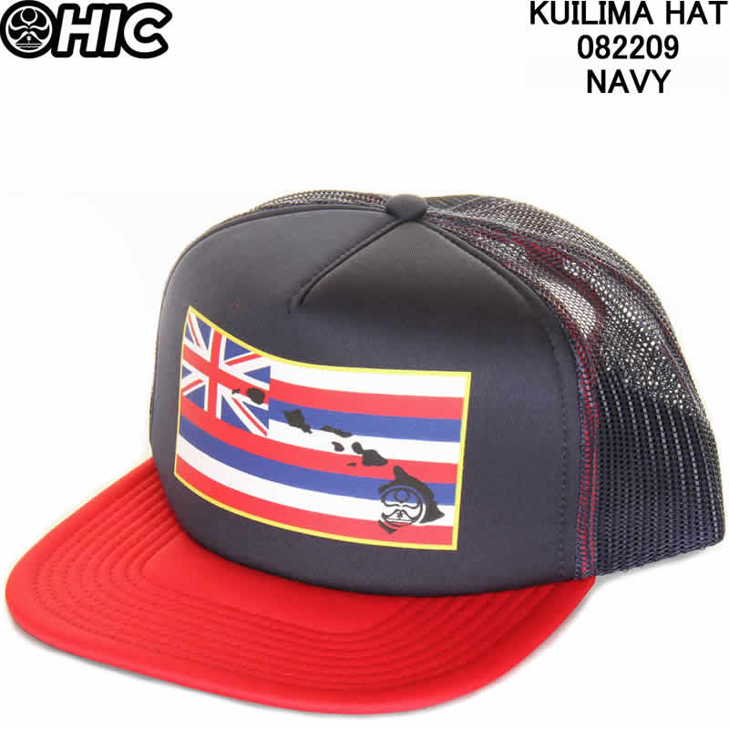 最終価格 HIC エイチアイシー 082209 KUILIMA HAT NAVY HAWAIIAN ISLAND CREATIONS ENJOY THE RIDE【帽子 ハワイアン…