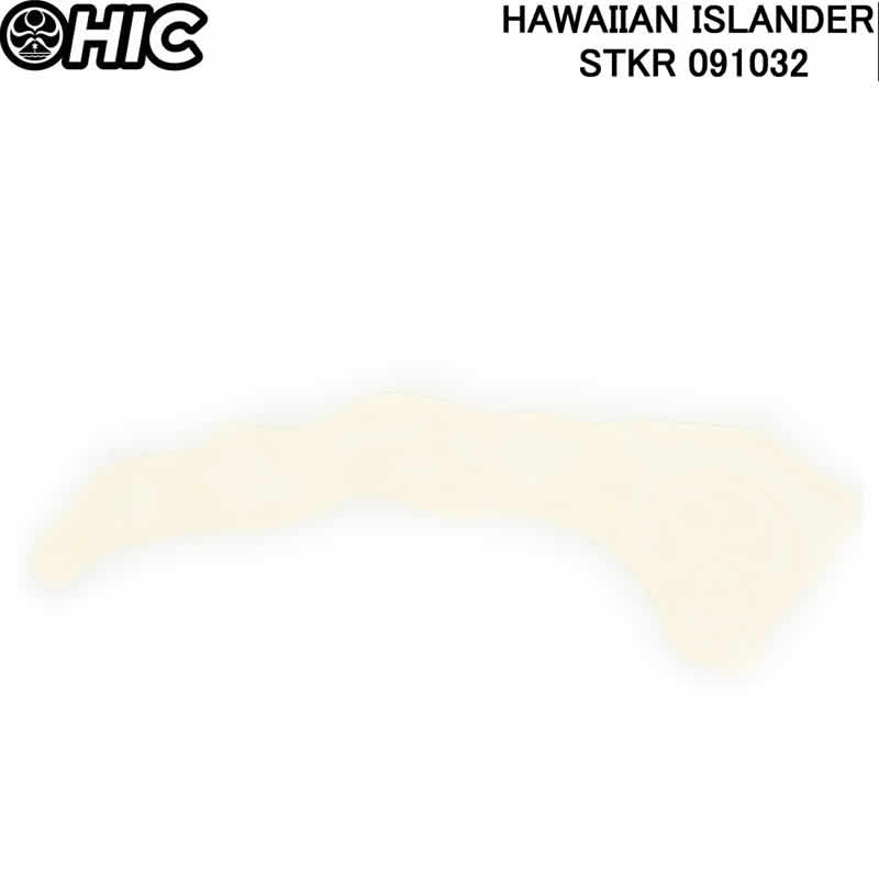 HIC エイチアイシー ステッカー HAWAIIAN ISLANDER STKR 091032 HICドットマーク ハワイ諸島ステッカー..