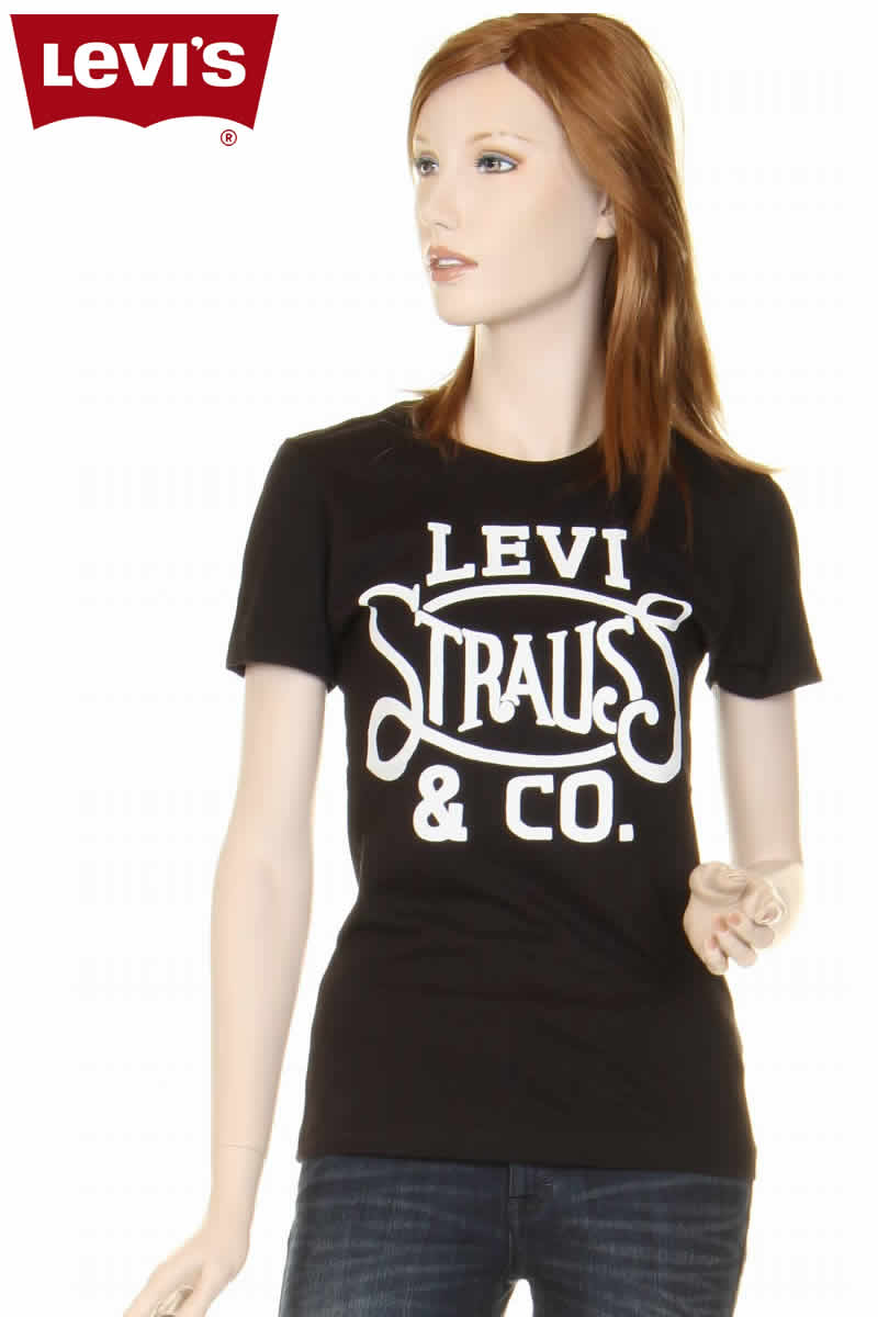 リーバイス ジーンズ レディース Levi's ladies T-SHIRTS 117500 LEVI STRAUS & CO ロゴ Tシャツ グラフィックTシャツ リーバイス Tシャツ【levis リーバイス レディース 半袖tシャツ ショートスリーブ 半袖 tシャツ リーバイスロゴtシャツ 新品】