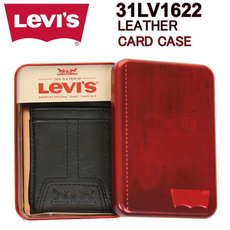 楽天スリーラブLevi's CARD CASE リーバイス カードケース 31LV1622 BLACK Levis Red Tab 小物 財布 本牛革 レザーウォレット サイフ 財布 レッドタブ 皮 ウォレット 本革 ブラック サイフ 限定 新品【スイカ パスモ クレジットカード 収納 男性用 カジュアル レザー メンズ シンプル】