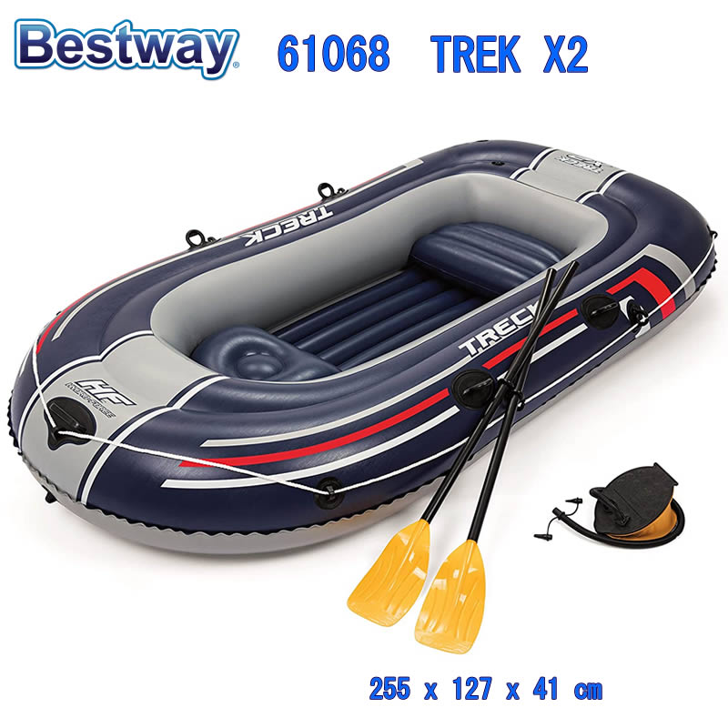 Bestway 61068 TREK X2 ベストウェイ 3人用 ボート トレックX2 エアーボート ...