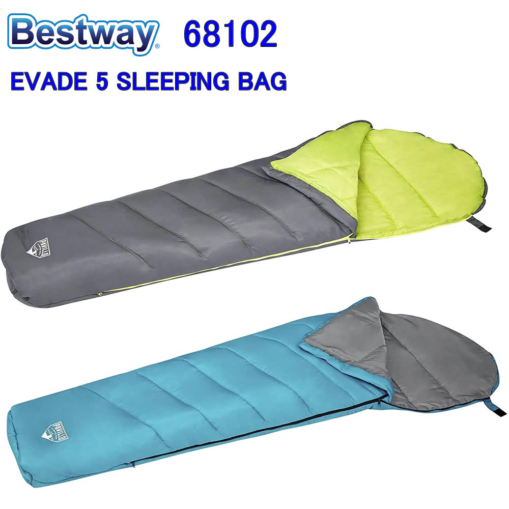 Bestway 68102 PAVILLO EVADE 5 SLEEPING BAG 205X90, Multi-Colour, 野営用 寝袋 シュラフ スリーピングバッグ ベストウェイ アクティブ クイック キャンプ【ベストウエイ Best way ユニセックス 寝袋 大人用 pop up quick beach outdoor camping tent】