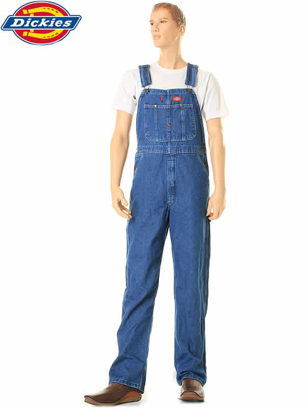 Dickies ディッキーズ 8396 STONE WASHED OVERALL NAVY BLUE オーバーオール カバーオール ストーン 裾上げOK【ツナギ つなぎ オーバー オール 作業着 仕事着 定番 アメリカ デラックス カバーオール レギュラーフィット ジーンズ ジーパン ストレート カーペインター】