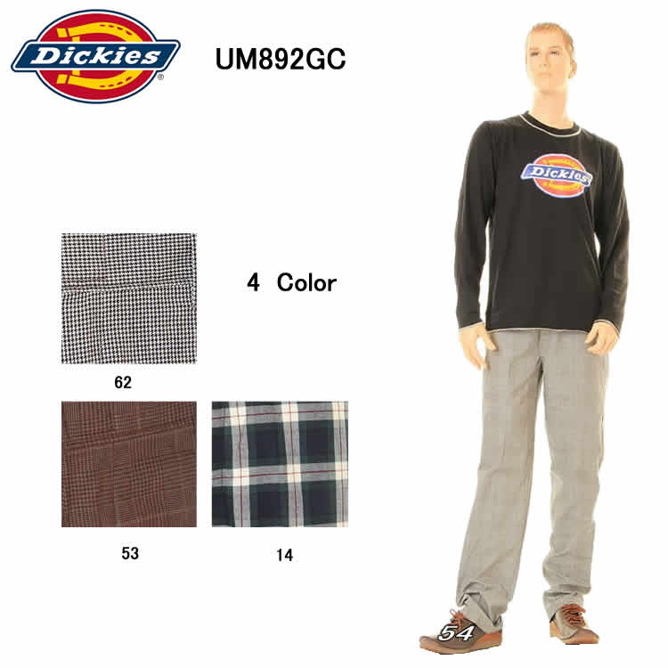 Dickies【ディッキーズ】WORK PANTS LOT-UM892GC-14-53-54-62 ORIGINAL FIT 4COLOR ワークパンツ オリジナルフィット ローライズ チェックワーク カラー4色