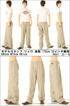 Dickies ディッキーズ LOT-23214 L32 CARGO PANTS LOOSE FIT カーゴパンツ ルーズフィット 23214 メンズ ボトムス 大きいサイズ 夏【ディッキーズ レングス30 カーゴパンツ メンズ カーキ パンツ dickies パンツ ワイド ミリタリーパンツ 大きいサイズ サイドポケット 新品】