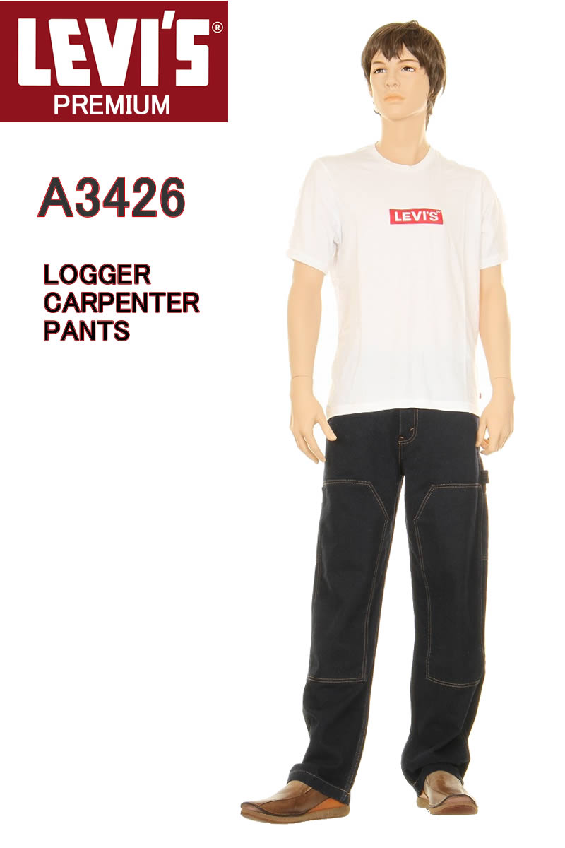 LEVI'S A3426-0000 LOGGER CARPENTER PANTS RINCE リーバイス カーペンターパンツ Loose Fit Straight Carpenter Pants ジップフライ リラックス ストレート ペインターパンツ