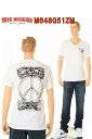 TRUE RELIGIONPEACE CRYSTAL TEE SHIRT ピース クリスタル VネックTシャツ (ホワイト) LOT M648G51ZM