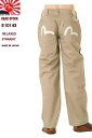 訳あり EVISU JEANS E-10143 ホワイト カモメマーク エヴィス ジーンズ WHITE MARK リラックス フィット MADE IN JAPAN 日本製【デッドストック展示品の為 エビスジーンズ チノパン フロント ボタンフライ えびす 戎 テーパード DEAD STOCK CHINO PANTS 送料無料】