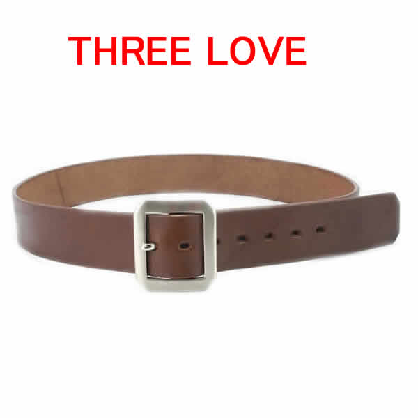 【送料無料】THREELOVE【スリーラブ限定】ナチュール ベルト NATURE BELT LOT 333 (ブラウン)【BROWN】【BUFFALO】【ベルト 男性用】