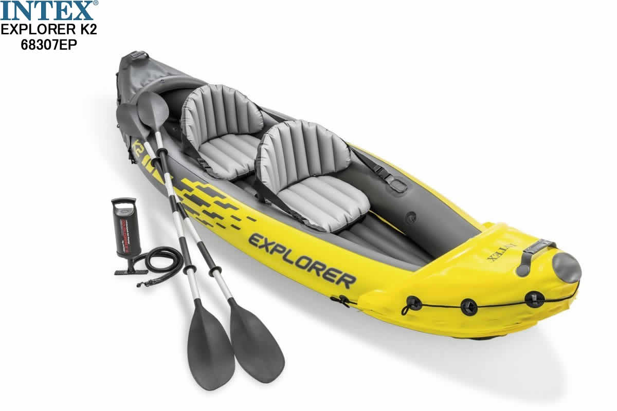 INTEX インテックス EXPLORER K2 68307EP TWO-PERSON KAYAK エクスプローラー K2 カヤック 2人乗り 2人用ボート エアーボート 湖 川【大人気 ビニールボート セット スポーツ アウトドア カヌー カヤック 船 フィッシングボート マリンスポーツ 新品】