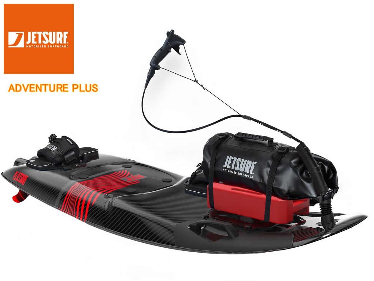 1点 1艇 在庫有ります。JET SURF ADVENTURE PLUS BLACK ジェットサーフ アドベンチャー　プラス ブラック レッド オルタネーターを搭載 バッテリーの充電不要になりました エンジン付きサーフボード【JETSURF ジェット サーフ 正規代理店 ご購入 店舗販売のみ】