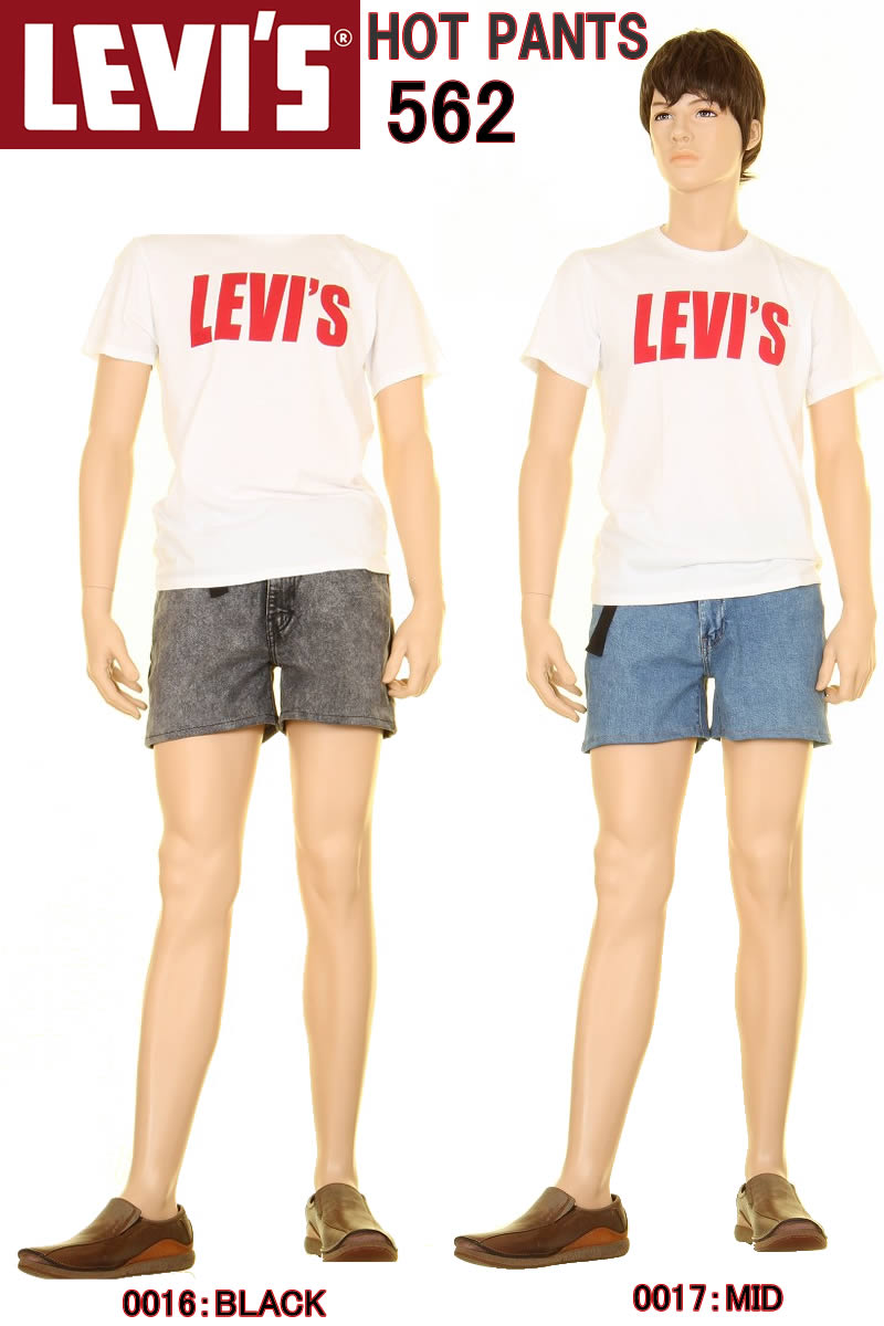 LEVI 039 S 562 BIG-E CUSTOM HOT PANTS LOOSE FIT TAPER リーバイス 562 ホットパンツ ビッグE ハーフパンツ 75747-0017 MID 75747-0016 BLACK 【LEVI 039 S 562 INDIGO BLUE BLACK DENIM リラックスフィット 送料無料 ショートパンツ マンボウパンツ】