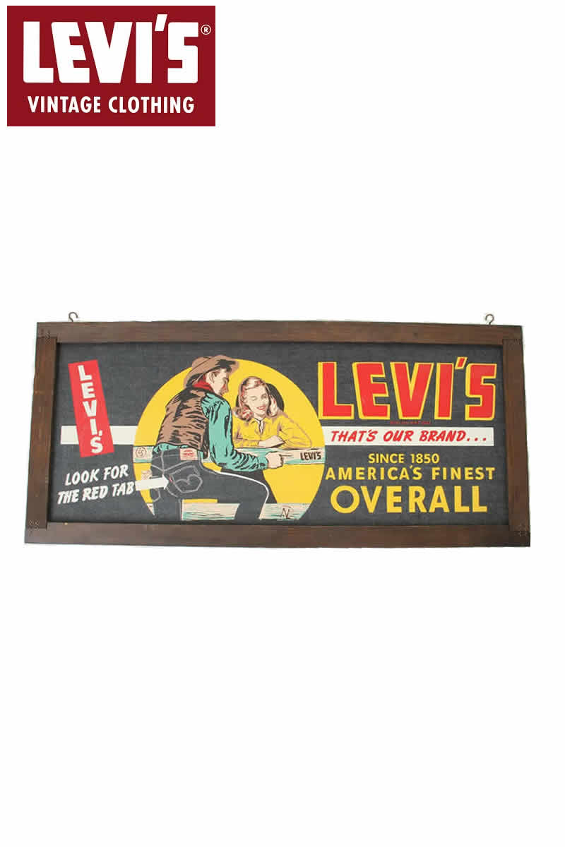 Levi Strauss & Co San Francisco,California リーバイスc プレミアム サインボード バナー レア品【訳有・展示品 中古...