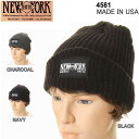 NEW YORK HAT&CAP COMPANY 4581 PATCH CAP ニューヨーク ハット＆キャップ カンパニー NYC ニットキャップ 帽子【NEW YORK CITY パッチキャップ USA NYC MODEL KNIT CAP ニューヨークシティー USA WATCH CAP アクリルキャップ アメリカ製 新品】