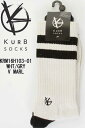 KURB SOCKS KRM16H103-01 WHT/GRY V MARL ソックス 1P スケボーソックス スケードボード グレー×ブラック 1足【Kurb...