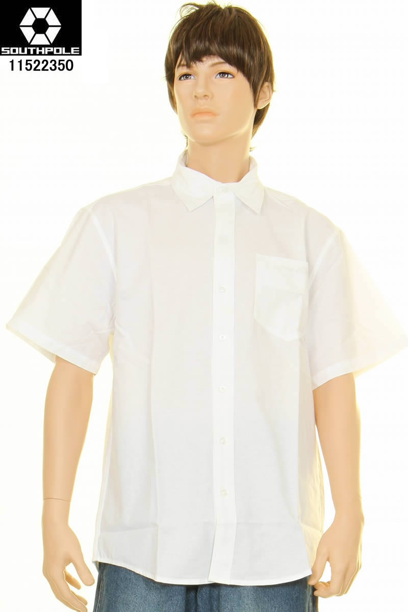 【訳あり】SOUTH POLE 11522350 サウスポール 半袖シャツ メンズ無地シャツ メンズシャツ カジュアルシャツ シャツ ヒップホップ ダンス【SO...