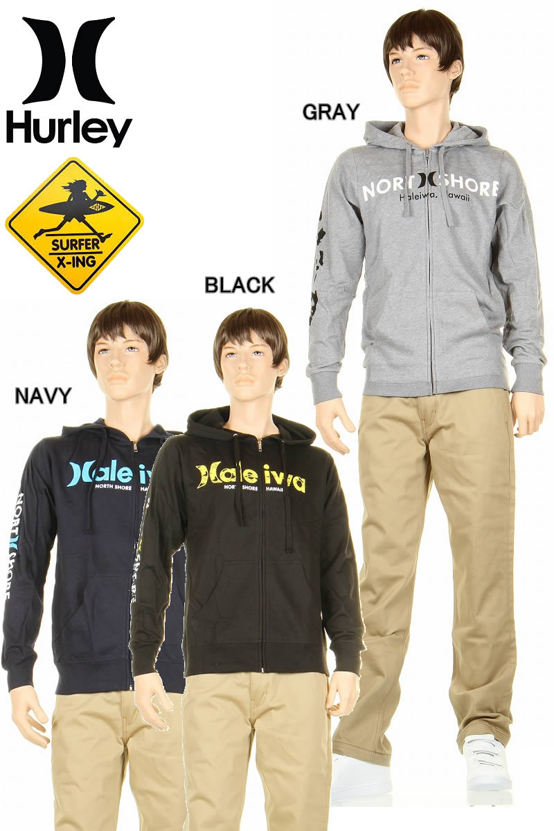 HURLEY SURF N SEA HAWAII ハーレー＆サーフ アンド シー コラボ 限定 ジップパーカー ハワイ ハレイワ サーフショップ老舗【限定商品Tシャツ！HURLEY HAWAII HALEIWA NORTH SHORE ハーレー ハワイ 限定モデル Hurley ハワイ限定 SHIRT スウェットシャツ】