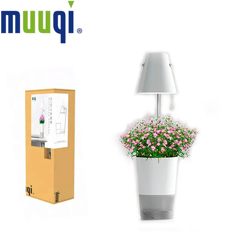 Muuqi USB LED ランププランター スマート LED プランター USB 自動植物成長マシン 自動植物成長機 プランタースタンド 栽培 ホワイト【植物 オシャレ空間 インテリア デザイン 園芸 ガーデニング 栽培 かわいい 置物 ライト スタンド 植木鉢 新品】