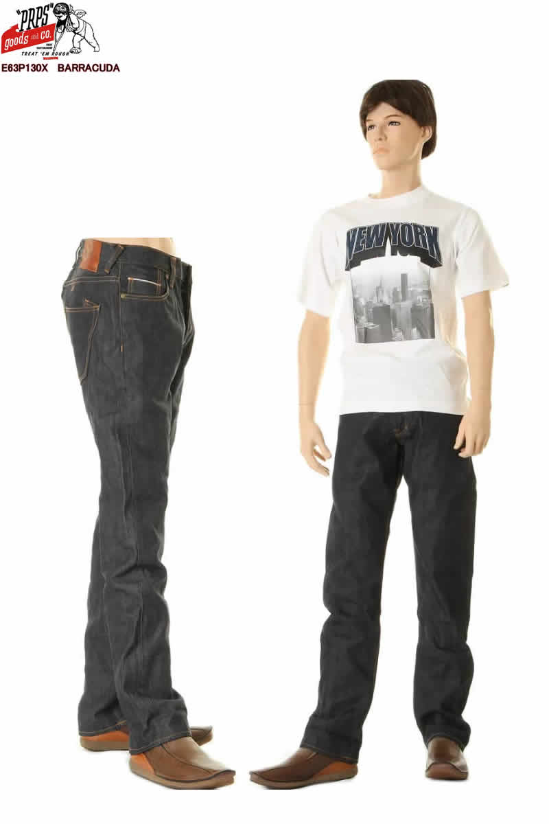 PRPS JEANS ピーアールピーエス BARRACUDA E63P130X バラクーダ レギュラー フィット ストレート オリジナル ボタンフライ【PRPS GOODS CO. SELVEDGE DENIM RIGID REGULAR FIT リジット 新品 ビンテージ セルビッチ 赤耳デニム ジーンズ】