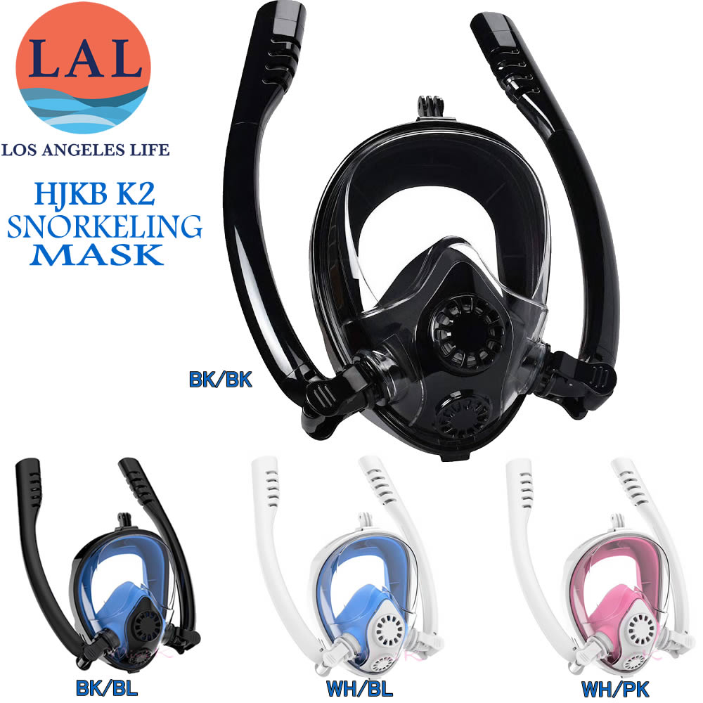 HJKB K2 ONE WAY OUTER CIRCULATION BREATHING SNORKELING MASK スイム シュノーケルマスク ゴーグル LAL エルエーエル 最新モデル【アメリカで大人気の楽しい USA直輸入 フルフェイスマスク …