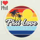 PHIL LOVE CALIFORNIA EMBLEM STICKER MADE IN USA フィル ラブ カリフォルニア トレードマーク アメリカ製【Die-cut Visor Sticker ダイカット バイザー ステッカー オフィシャル カリフォルニア モデル USA 限定アイテム 米国製 スリーラブ 専用グッズ エンブレム 新品】