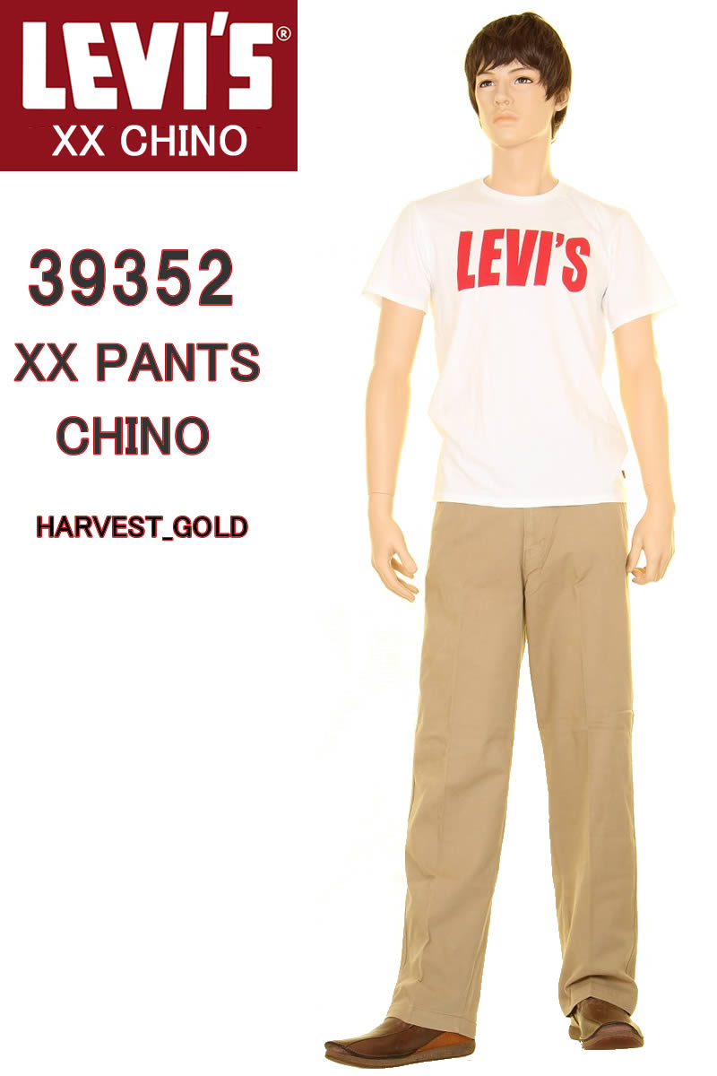 LEVI’S BIG-E RED TAB CHINO PANTS 39352-0000 HARVEST GOLD リーバイス ビッグE スリム チノパンツ SLIM FIT CHINO PANTS テーパード ストレート ストレッチ【裾上げ無料 送料無料 リーバイス EASY PANTS LEVI'S コットン98％ ストレッチ コットンパンツ ツイル生地】