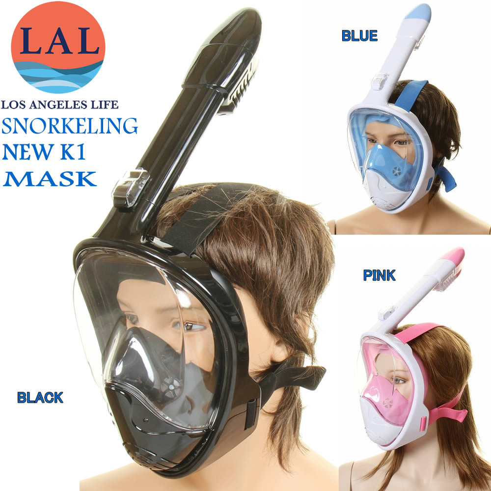 HJKB K1 ONE WAY OUTER CIRCULATION BREATHING SNORKELING MASK スイム シュノーケルマスク ゴーグル LAL エルエーエル 最新モデル【アメリカで大人気の楽しい USA直輸入 フルフェイスマスク …