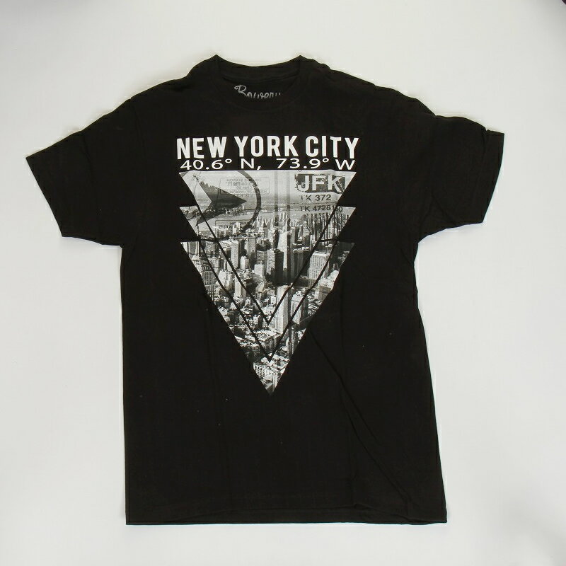 Bowery Supply バワリー T-SHIRT Tシャツ 展示品 半袖 メンズトップス グラフィックTシャツ Mサイズ プリント【Bowery Supply バワリー 半袖Tシャツ ブラック Mサイズ ユニセックス ニューヨーク フォトTシャツ デザインTシャツ 訳あり】