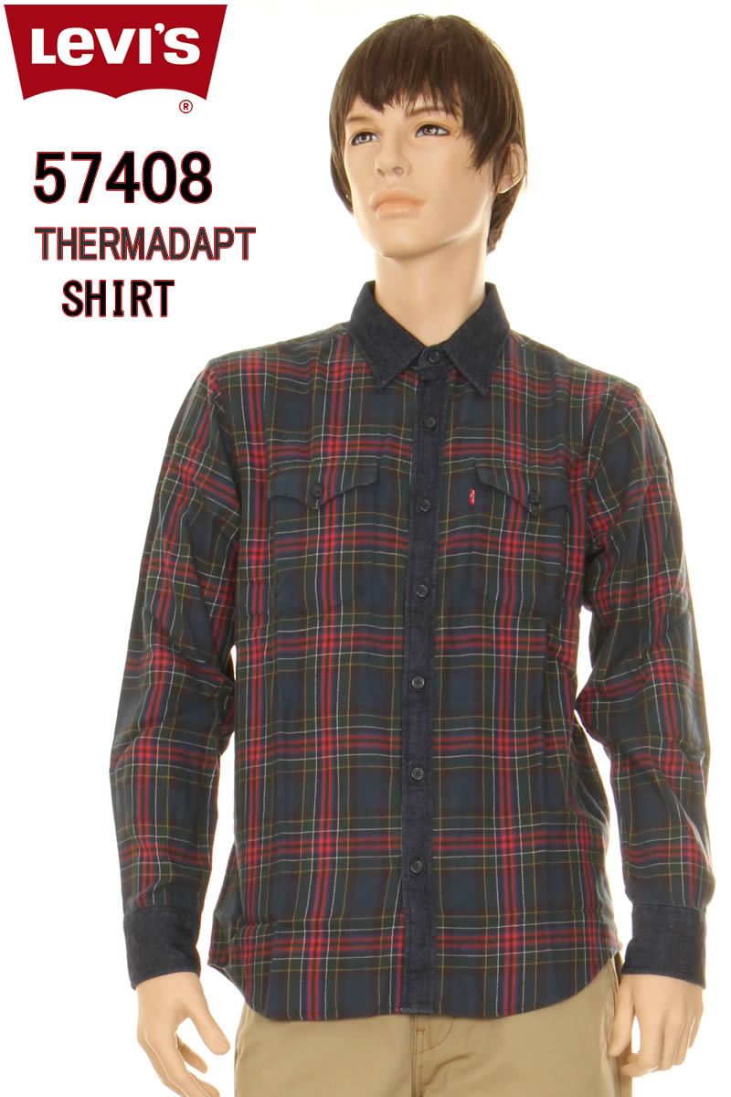 LEVI 039 S NEW YORK 57408-0020 THERMADAPT サーマダプト ニューヨーク 限定モデル LIMITED SHIRT リーバイス オーガニック コットン ワークシャツ ナチュラルシャツ【LEVISリーバイス ビンテージ ワークシャツ ロングシャツ 長袖シャツ シャンブレー デニム アメリカ限定】